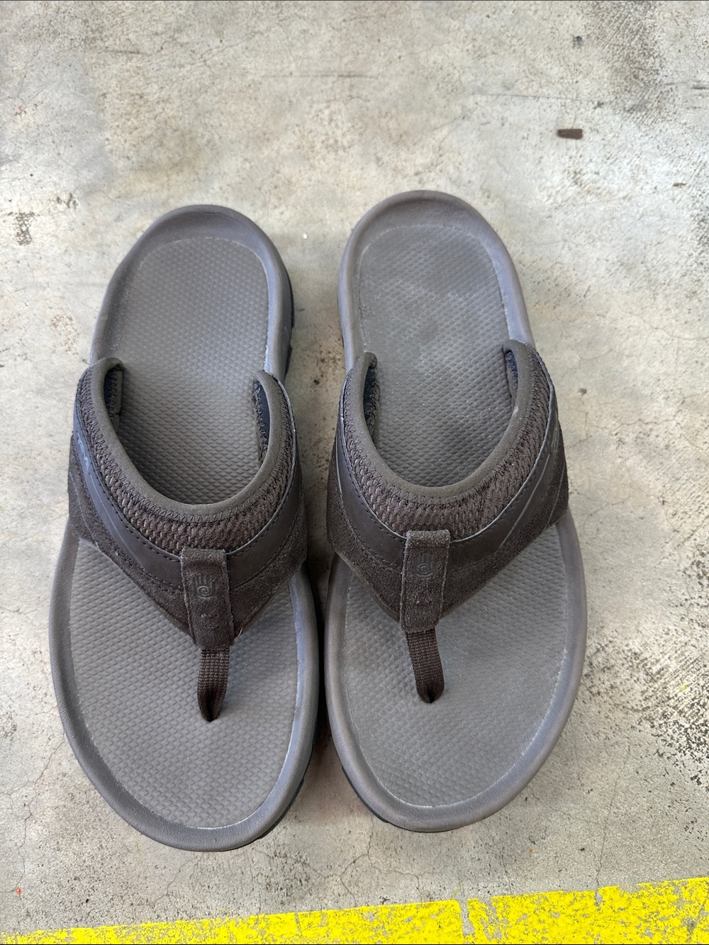 Teva Men's Gray Brown Pajara Thong Sandals